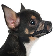 Mayerzon Dog Muzzle, Soft Mesh Muzzles for Small XXS-Snout 4 -5 , Black
