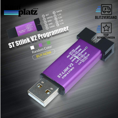 Programmiereinheit ST-Link V2 Mini Emulator Downloader für STM8 STM32 Neu