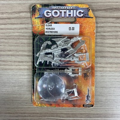 3 Eldar Hemlock Zerstörer Battlefleet Gothic Warhammer 40K 40.000 Metall