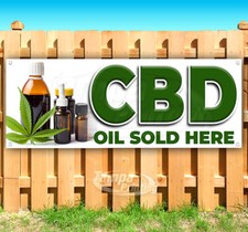 CBD OIL SOLD HERE Advertising Vinyl Banner Flag Sign Many Sizes SB02364