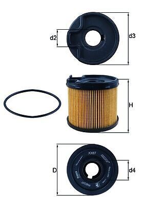 Mahle KX 87D Kraftstofffilter FüR CitroËN Passend FüR Fiat Lancia Peugeot-image