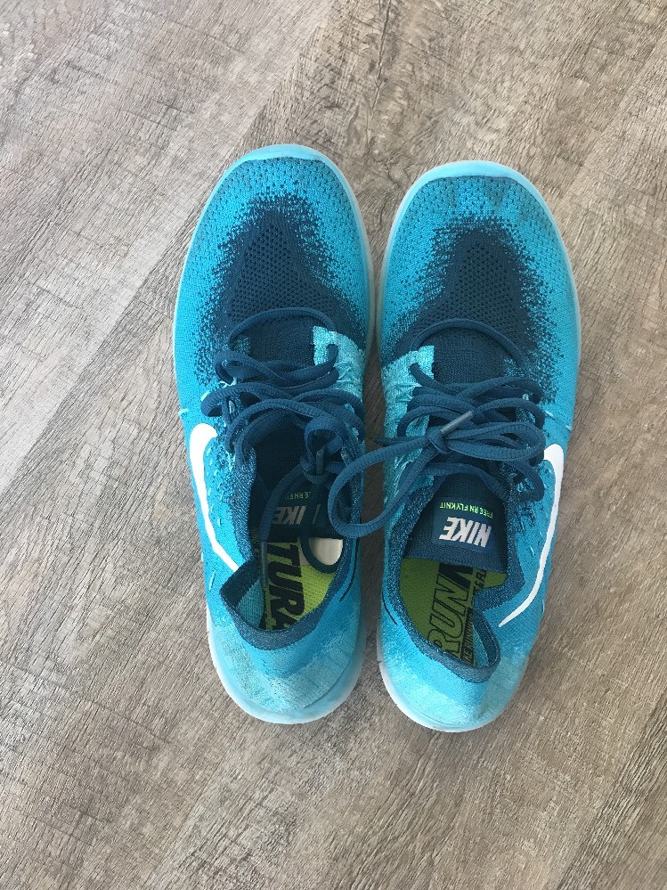 Nike Men's Running Shoes Free Sky Blue And White 9.5 Size Nike Men's Running Shoes Free Sky Blue And White 9.5 Size