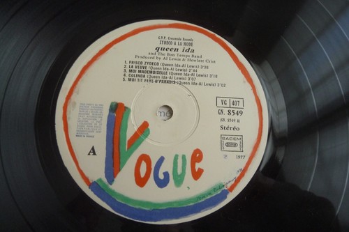 QUEEN IDA AND THE BON TEMPS BAND LP ZYDECO A LA MODE. CAR COVER. VOGUE FRENCH - Imagen 6 de 8