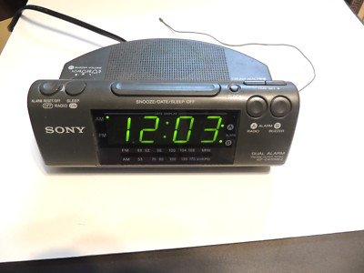 Sony Dream Machine ICF-C470MK2 Dual Alarm FM/AM LED Clock Radio Tested Working