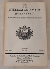 The William and Mary Quarterly: July 1967, Third Series, Vol. XXIV, No. 3