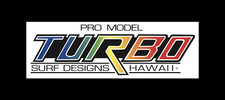 Turbo Surf Designs Hawaii Boogie Board Vinyl  Sticker 15" X 5" Reproduction