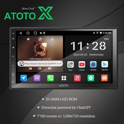 ATOTO Carplay Stereo 4-Core For Mazda 7'' 2-DIN Android Apple SiriusXM GPS w/ RWC