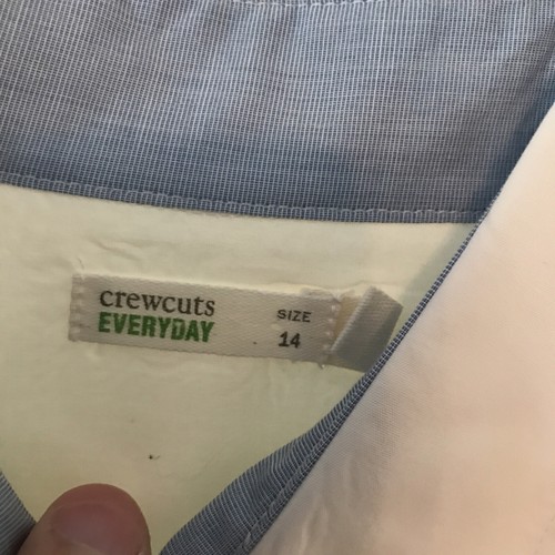 Crewcuts Everyday Size 14 White Button Down Shirt Long Sleeve - Picture 2 of 8