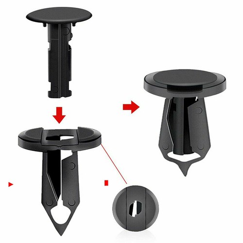 🚗 10pc 8mm Bumper Clips Auto Car Hole Plastic Rivets Fastener Fender Push Pin - Bild 4 von 9