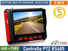 TESTER TELECAMERE CCTV DA POLSO AHD CVBS 5 MPX PTZ RS485 OSD UTC MONITOR 4.3"