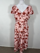 Adrianna Papell Women’s Pink Colored Floral Print Dress Size 6
