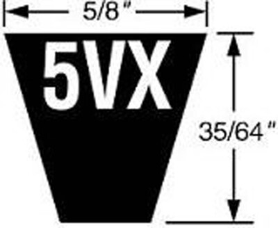 Gates Super HC 5VX1000 Cintura A V Ingranata 5/8"-Larghezza X 100