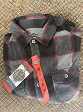 Freedom Foundry Men's Lightweight Plush Plaid Shirt, M, red/gray/black, 1521792