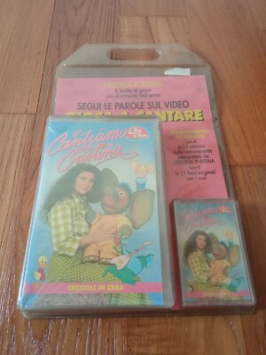 Vhs e Musicassetta CANTIAMO CON CRISTINA Cuccioli in erba Bim Bum Bam SIGILLATO