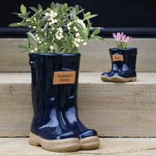 Personalised Gift Wellington Boot Flower Pot Home Garden Planter