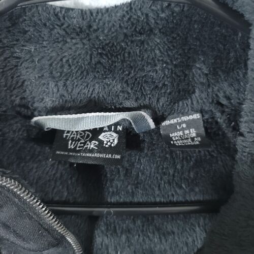 Mountain Hardwear Fur Jacket Womens L Black Full Zip Sherpa - Picture 2 of 9