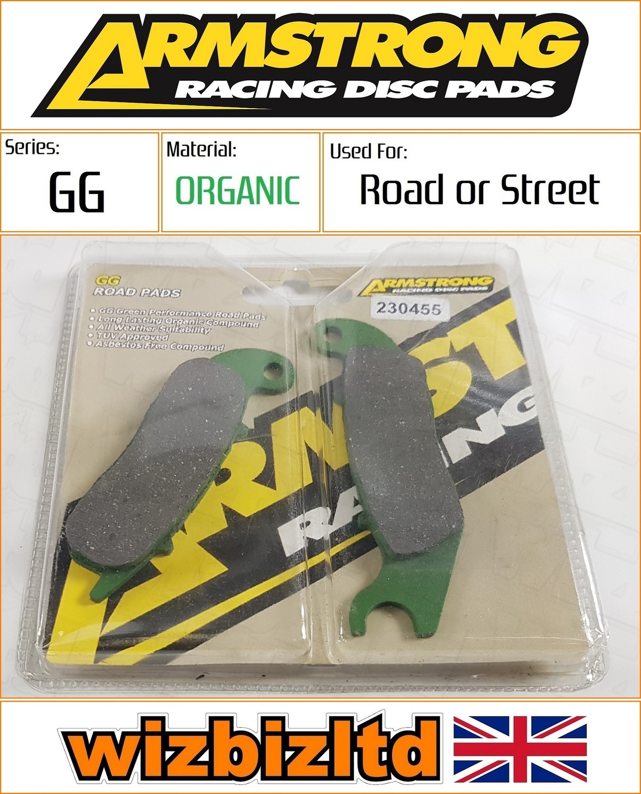 Honda CRF 250 L (ABS) 20172021 [Armstrong Front Brake Pads] [GGSeries