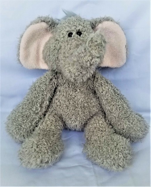 Gund stuffed Elephant Nolen TM Gray with Pink Ears Soft and Fluffy | eBay