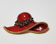 Red Hat Society Accessories Scarf Jewelry Brooch Pins Charm Bracelet Ear Rings 