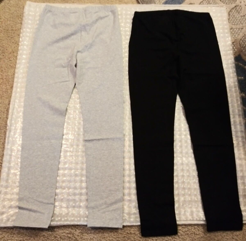 Cat & Jack Size XL 14/16 2 Pairs of Pants Black & Heather Tagless Flat Seams - Picture 4 of 10