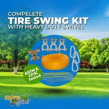 SWING SET STUFF INC. COMPLETE TIRE SWING KIT HEAVY-DUTY SWIVEL YELLOW 0301