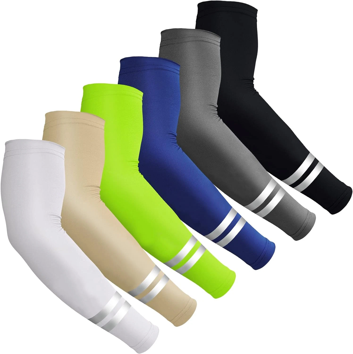 6 Pairs UV Sun Protection Arm Sleeves Cooling Compression Arm Classic Color
Opens in a new window or