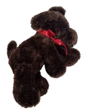 Plush 18" Chocolate Brown Lab Soft Dog Animal Adventure 2014 Floppy Shaggy Red