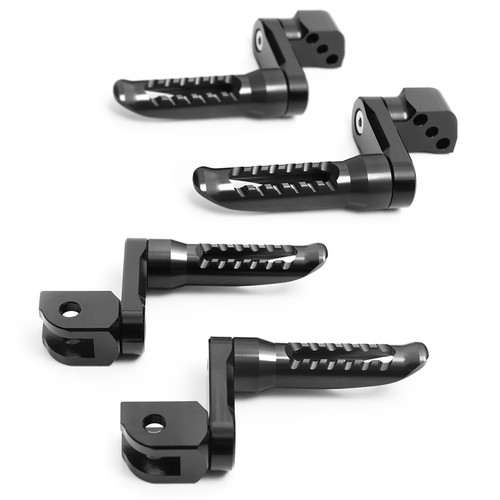 Black BOB Rear Rider Foot Pegs 40mm Extender For GSF 650 S Bandit 07-13 14 15 16