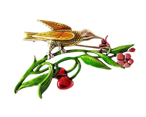 Flower Blue Navette & Colored Rhinestones Vintage Silver Brooch