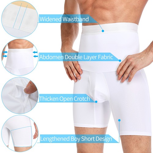 Mens Padded Underwear Pants Hip Butt Lift Boxer Shorts Tummy Control Body Shaper - Picture 37 of 38