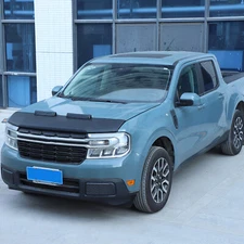 PU Leather Hood Bonnet Bra Bug Deflector Protector Fits Ford Maverick 2022-2024