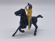 Beton Bergen Vintage Hard Plastic Toy Horse and Indian- Lot of 2 Pieces