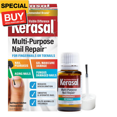 Multi-Purpose Nail Repair, Nail Solution for Discolored and Damaged Nails, 0.43 