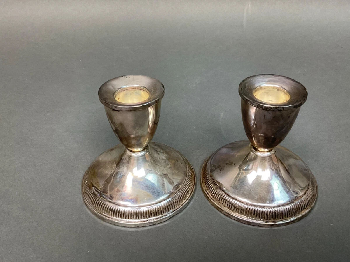 Sterling duchin silver weighted best sale candlesticks