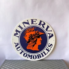 Vintage Minerva Automobiles Heavy Metal Sign – 19.7" (50 cm)