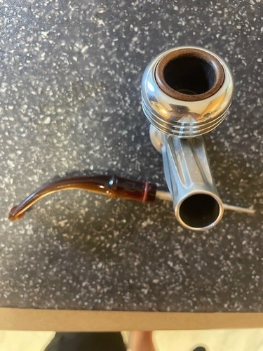 Vintage un-smoked KIRSTEN bent stem pipe with UFO bowl BRAND NEW and complete - Picture 8 of 10
