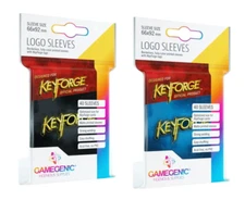KeyForge: Logo Sleeves Bundle of 2 (Mattle Blue & Matte Black) - New & Sealed