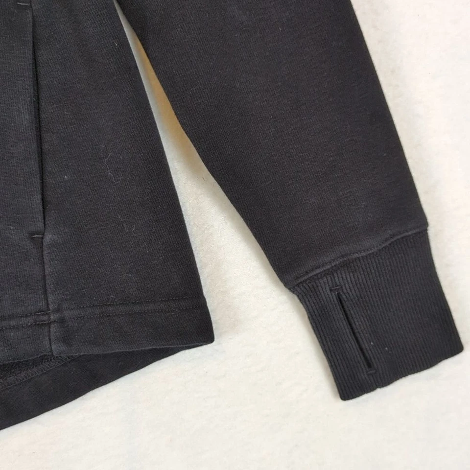 Athleta Black Fleece Lined Hooded Athleisure Hoodie Sweater XXS - Image 2 of 4
