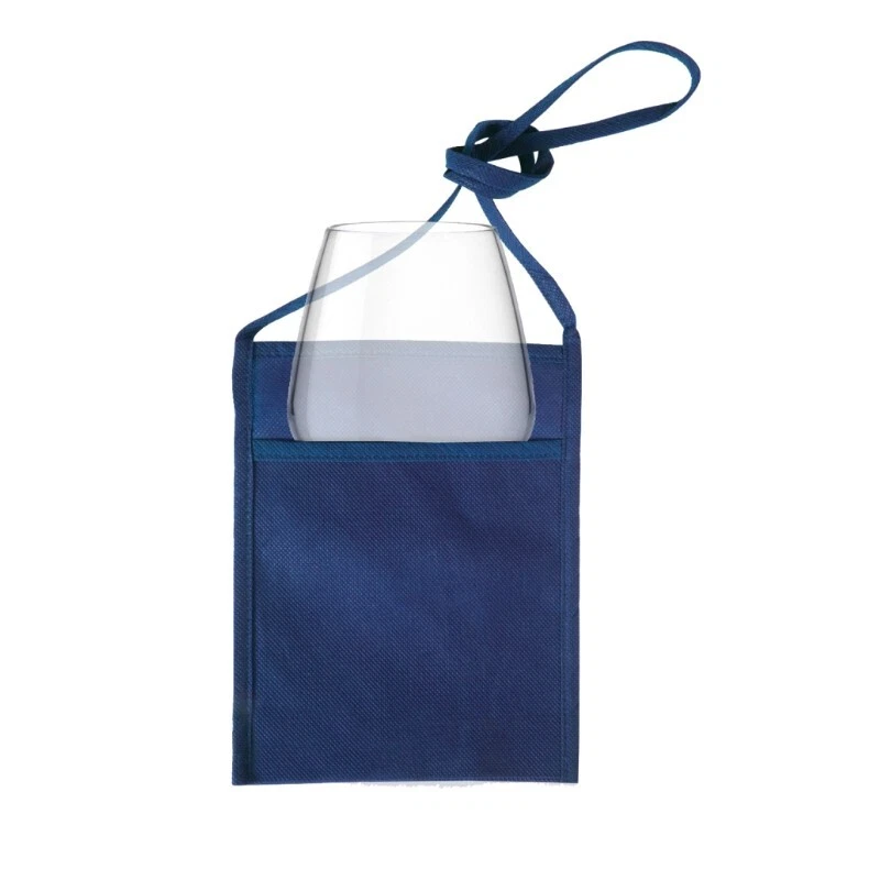 100pz Porta Calice / Bicchiere di Vino con Tracolla in TNT. Kit 100 pezzi - Immagine 2 di 4