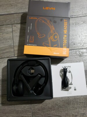 LEVN Bluetooth 5.0 Headset, Wireless Headset with Microphone (AI Noise...