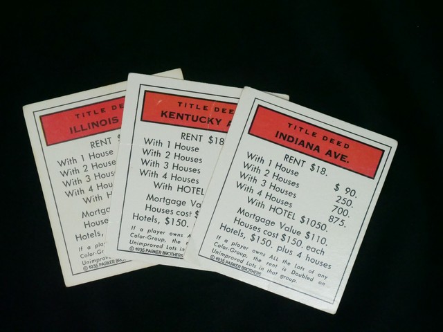 Vintage Monopoly Indiana Kentucky Illinois From 1974 Series Set FREE 