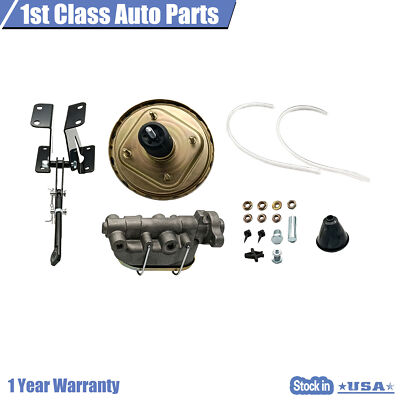 For 1974-86 Jeep CJ7 & CJ5 8'' Dual Power Brake Booster Conversion Disc Drum Kit