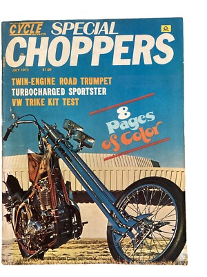 VINTAGE July 1972 Choppers Magazine Trumpet Sportster VW