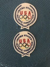 USA OLYMPIC COMMITTEE IRON ON PATCH 3 1/2  (...