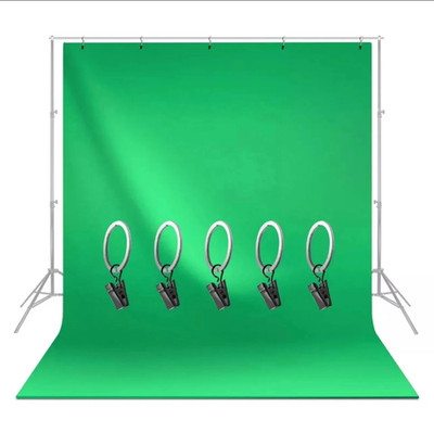 Green Screen Backdrop 6x9 ft Muslin Photography Background + Clips Kit
