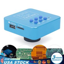 HD 1080p HDMI Industrial Digital Video Microscope Camera C Mount USB Blue NEW 