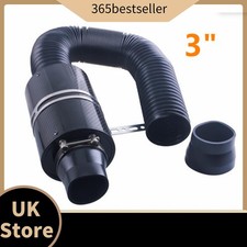 3" Universal Car Cold Air Filter Feed Enclosed Induction Intake Pipe Hose Kit