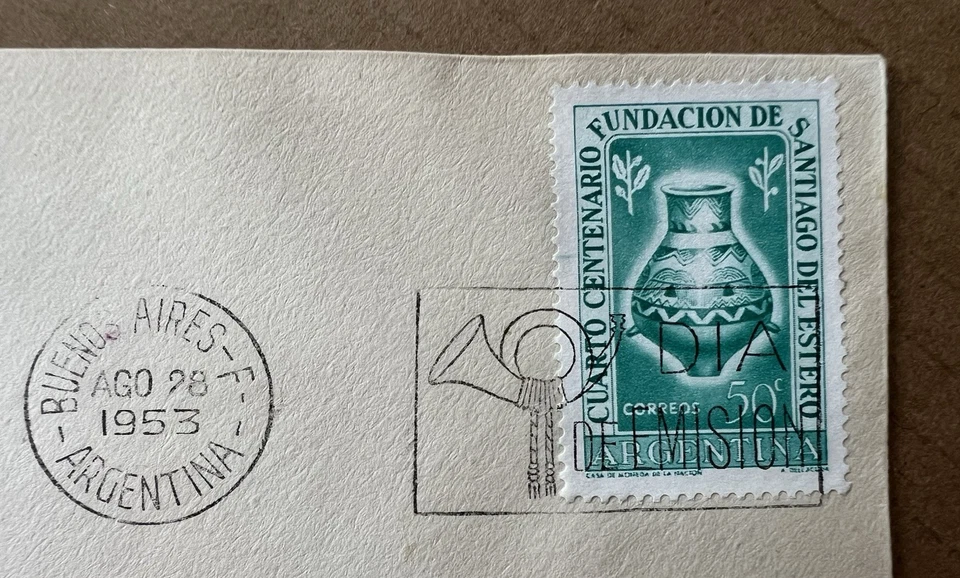 Argentina 1953 Santiago del Estero FDC • Edición 400 Aniversario Foto 3 de 4