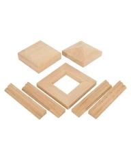 Evermark Newel Post Hardware 3-1/2' Stair Parts Nc-75 Unfinished White Oak Newel