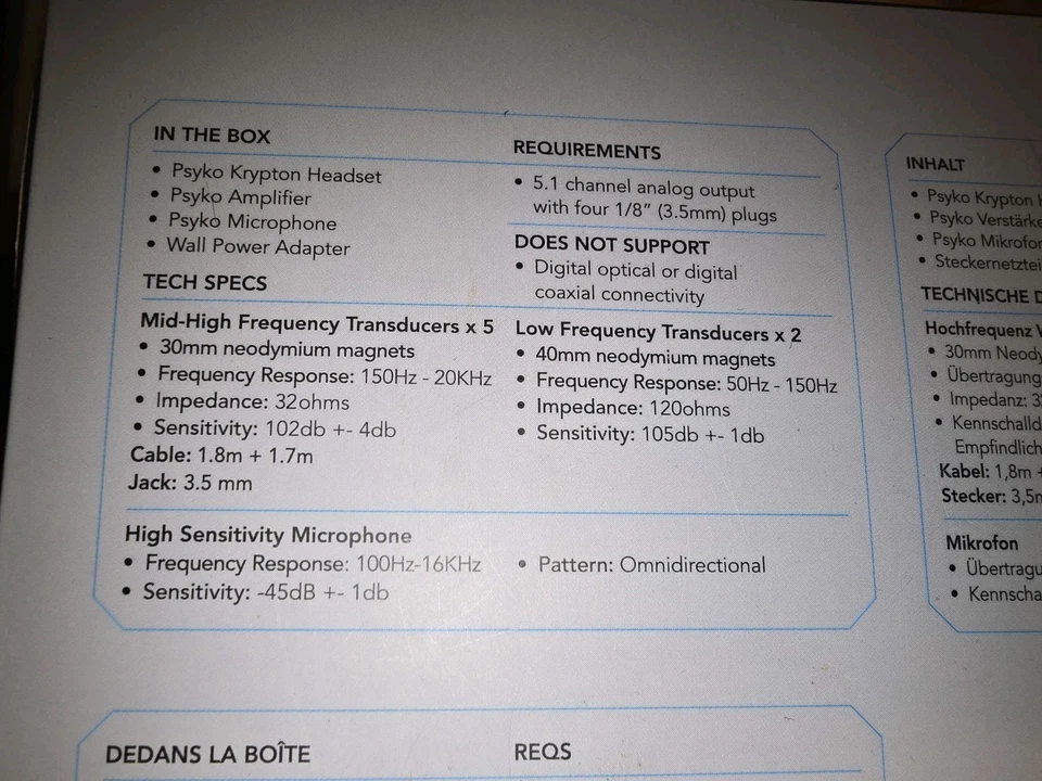 Psyko Audio 5.1 PC Gaming Headset Wave Technology Advanced Weaponry Headphones - Image 2 of 4